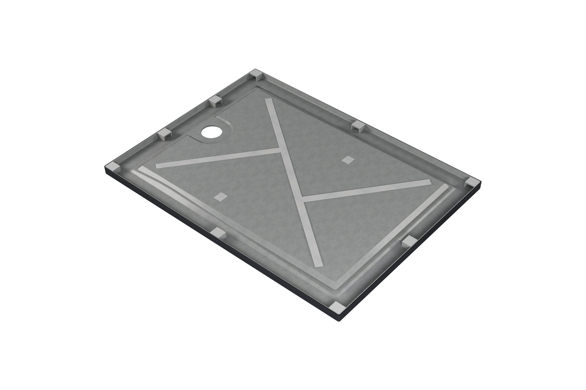 Душевой поддон акриловый Метакам Universal PRO BLACK N 1200*800*130